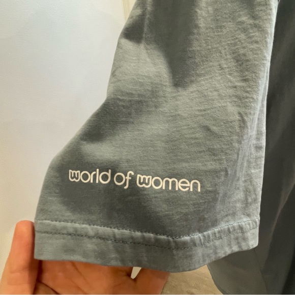 World of Women WOW T-shirt Teal Green Medium Unisex 100% Cotton. Exclusive. - Picture 5 of 6